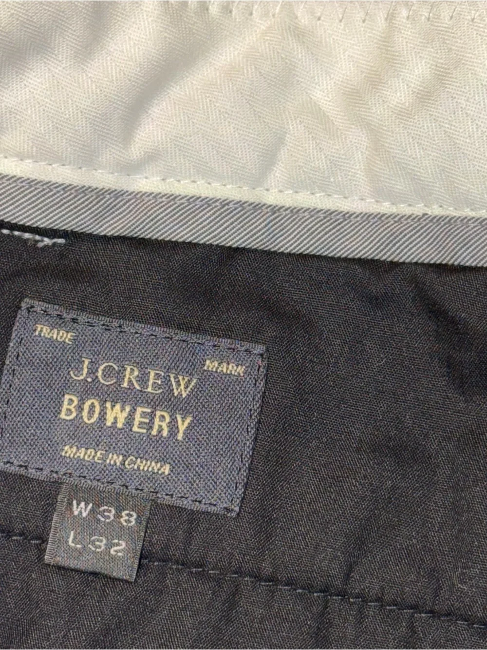 J. Crew Bowery Pants Mens 38W x 32L Wool & Cotton Chino Blend